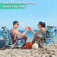 thumbnail image 3 of Waleaf Folding Tall Backpack Beach Chair,Camping Chairs for Adults,High Back Flat Beach Chairs with Headrest,Towel Bar,Cooler Bag,Storage Bag,Cup Holder,Phone Holder, 3 of 8
