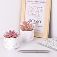 thumbnail image 4 of 2 Macetas De Cerámica Blanca Plantas Artificiales Suculentas, Mini Plantas Suculentas Artificiales, Plantas Falsas Para Decoración De Estantes, Baño, Dormitorio, Decoración De Oficina, D, 4 of 5