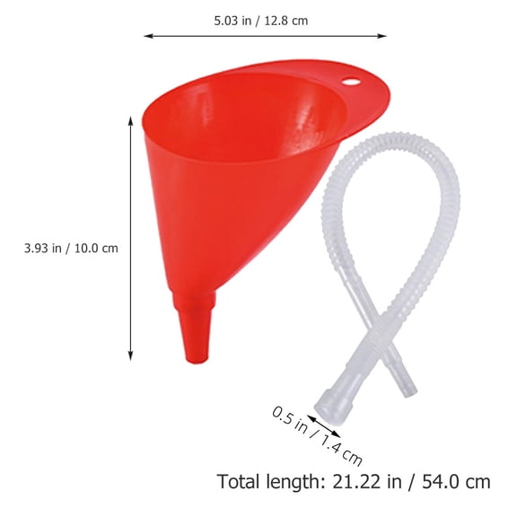 OUNONA 3 Sets Automotive Funnel Kit with Flexible Tubes for Gas, Oil, Water - Wide Mouth, Hose, Universal Car Maintenance Accessories