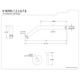 thumbnail image 2 of Kingston Brass K162R7 Shower Scape 10" Shower Arm with Round Flange, Brushed Brass, 2 of 3