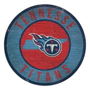 Tennessee Titans Sign Wood 12 Inch Round State Design