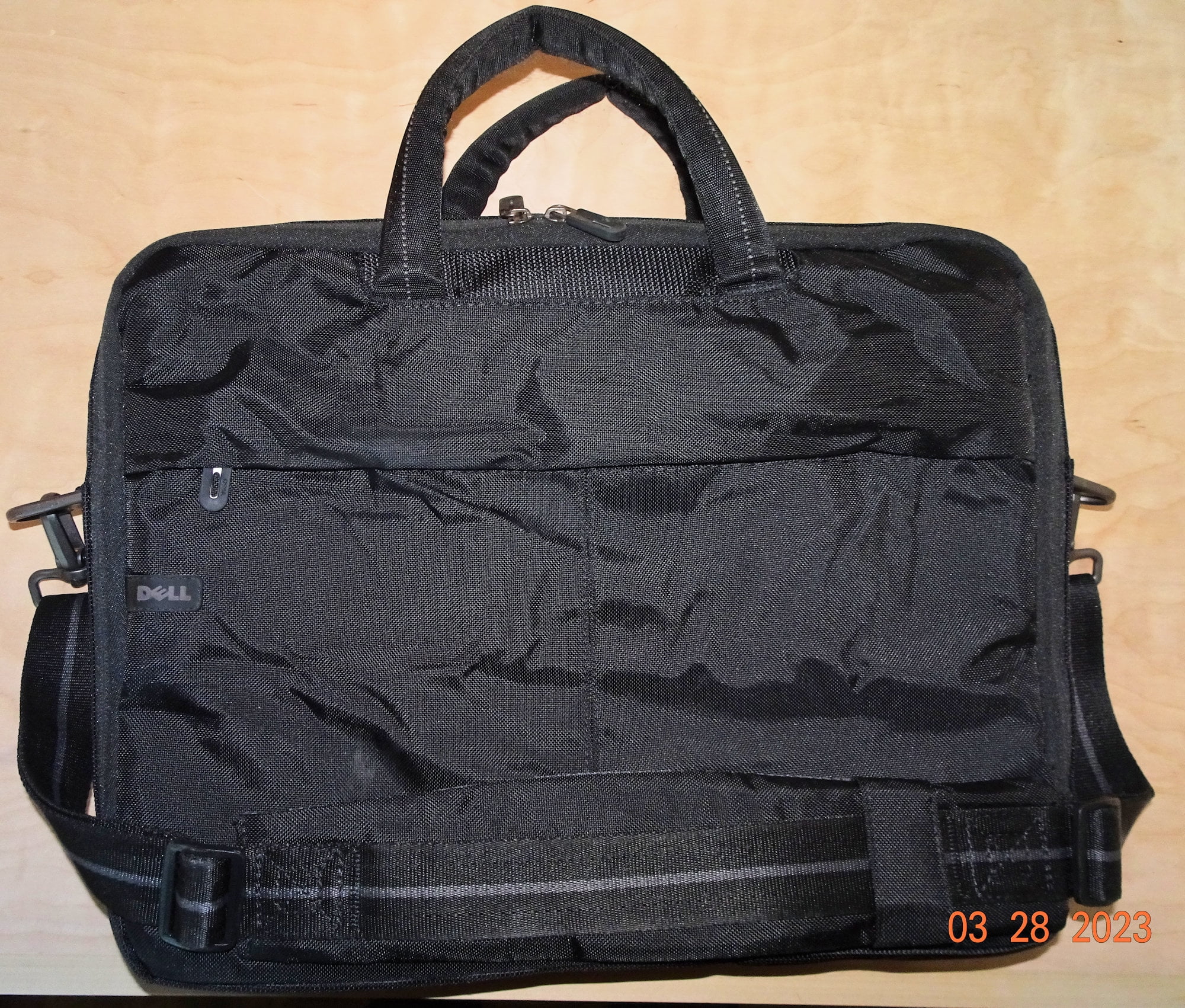 DELL DP458 Black Messenger Nylon Laptop Organizer Brief Case Carry Bag ...