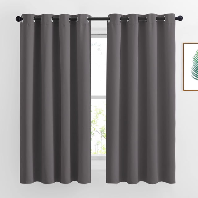 Cortinas opacas NICETOWN, 160 x 160 cm, 2 paneles, color gris