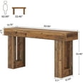 thumbnail image 7 of Tribesigns 63-Inch Long Console Table, Farmhouse Wooden Sofa Table Behind The Couch, Entryway Table for Entrance, Hallway, Living Room, Mix Brown, 7 of 7