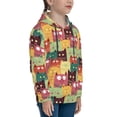thumbnail image 3 of Pofeuu Cute Cartoon Cat Print Kids Pullover Hoodies Warm Thick Hooded Sweatshirt with Packet for Boys Girls-X-Large, 3 of 6