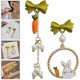 thumbnail image 3 of Carrot Bunny Drop Earrings for Women Imitation Pearl Dangle 5Pairs, 3 of 4