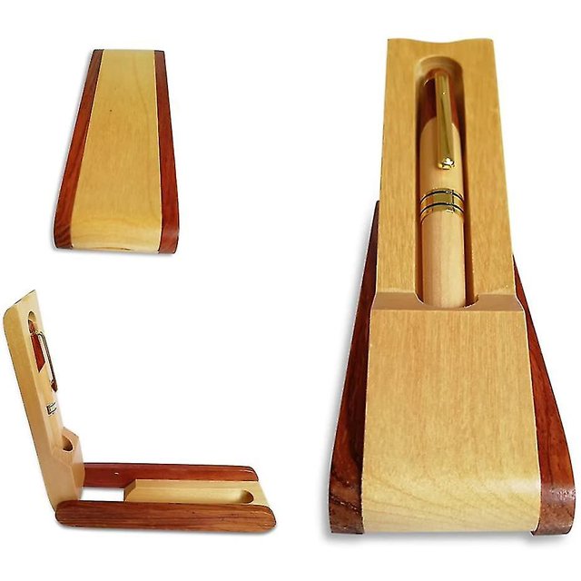 El mejor juego de regalo de bolígrafo de gel de madera con caja de soporte de bolígrafo hecho a mano y recambios, bolígrafo de negocios ShuxiuWang 8390611621926