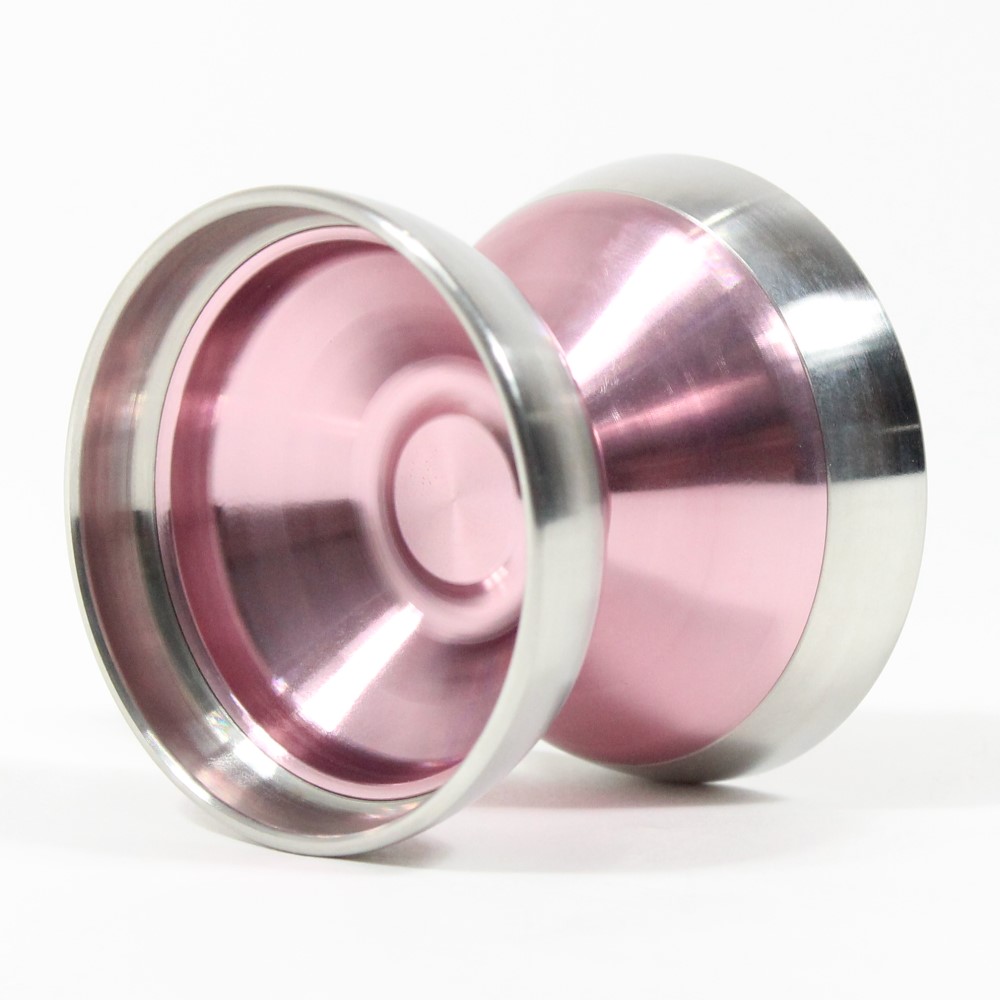Sputnik NIX Yo-Yo - Bi-Metal YoYo - 6061 Aluminum with Stainless Steel Rims (Twilight Pink)