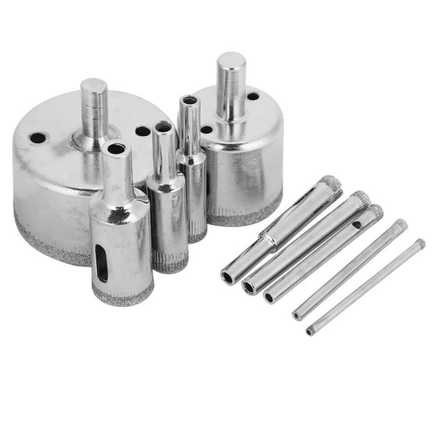 Broca para sierra perforadora, 10 piezas/juego de brocas de vidrio con núcleo recubierto de diamante, brocas con núcleo de cerámica, ingeniería de precisión Jadeshay A