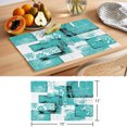 thumbnail image 6 of Turquoise Pink Placemats Set of 8 Modern Abstract Art Botanical Place Mats Indoor Wipeable Table Mats Washable Cloth Dining Table Placemats for Kitchen Holiday Party Home Decor 13x19 Inch, 6 of 9