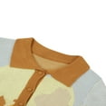 thumbnail image 4 of Women‘s Button Down Sweater Crop Tops Long Sleeve Color Block Knit Cardigan Lapel Spring Fall Outwear, 4 of 6