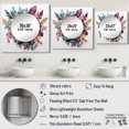 thumbnail image 4 of Designart "Boho Flowers Bouquet Blue And Pink" Abstract Botanicals Square Mirror For Wall Decor - Large Pink Square Printed Wall Mirror Art - Square Modern Mirror - Wall Mounted Square Large Mirror, 4 of 5