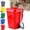 Red, variant on Funny Recycling Bin Coffee Mug, Ceramic Trash Can Shaped Mug with Lid, Novelty Desktop Cup for Home Office Gift