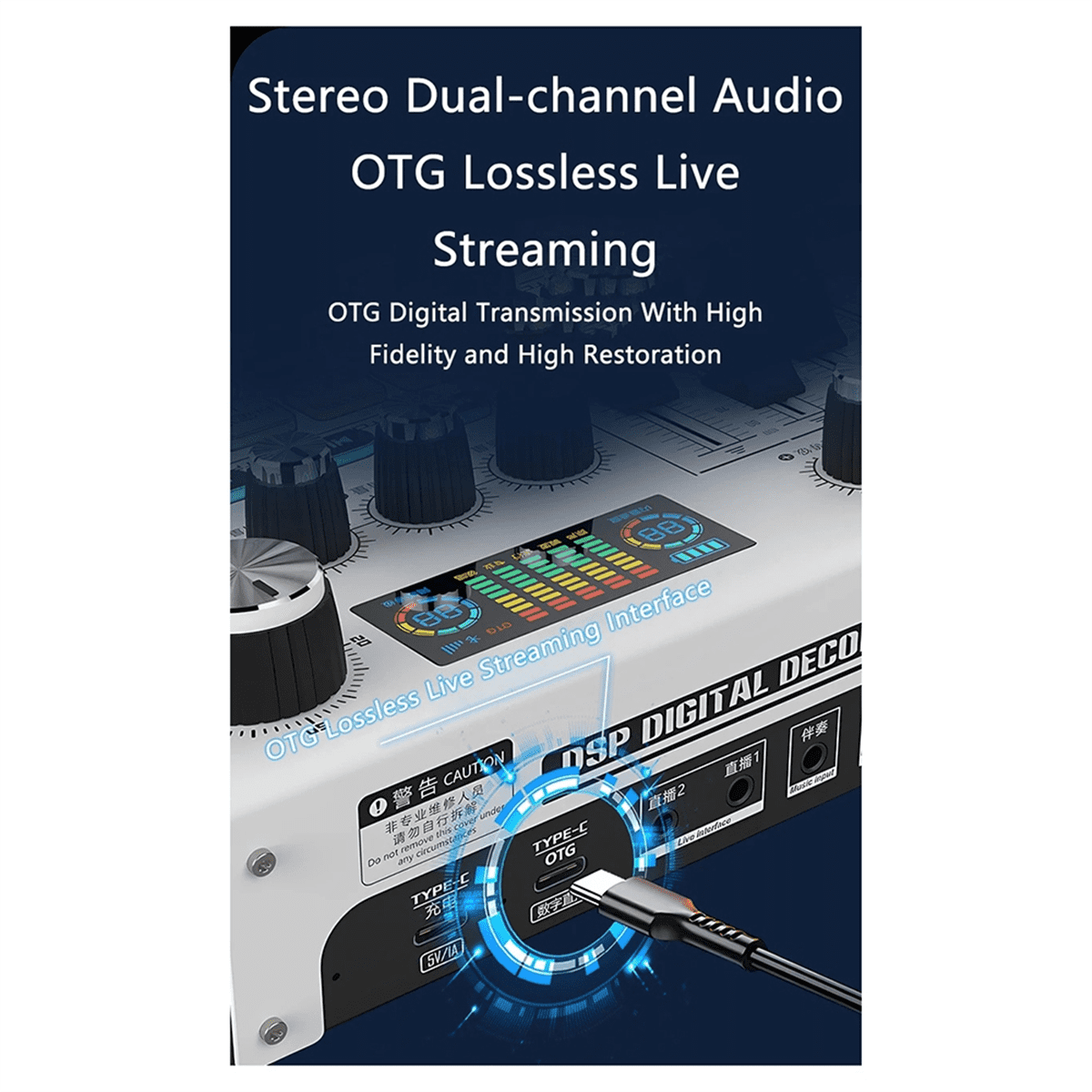 X7 Live Streaming Sound Card Voice Changer DJ Mixer Effects for PC Smartphone Computer Audio Interface Console Card
