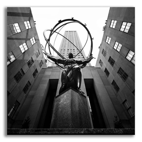 Epic Art 'NYC Rockefellar' by Nina Papiorek, Acrylic Glass Wall Art, 12"x12"