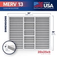 thumbnail image 5 of BNX TruFilter 20x25x5 (19.88’’ x 24.75’’ x 4.38‘’ Honeywell Compatible 4”) MERV 13 Air Filter (2-Pack) - MADE IN USA - HVAC AC Furnace Filters Health, Allergies, Mold, Bacteria, Smoke, MPR 1900 FPR 10, 5 of 5