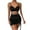 Black, variant on Lilgiuy Women's Solid Color Hollow Out Tight Fitting Camisole Party Club Dress