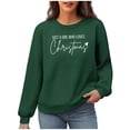 thumbnail image 2 of Busydd Christmas Sweatshirts for Women Fashion Vacation Ribbed Crewneck Sweatshirt Casual Loose Long Sleeve Pullover Sweatshirt 2XL, 2 of 6