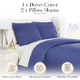 thumbnail image 2 of Neutral Solid Color 3-Piece Duvet Cover Set by Southshore Fine Linens, 2 of 8