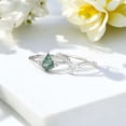 thumbnail image 2 of DBESTSTUDIOS 7X5 MM / 1ct Kite Cut Natural Moss Agate Ring Set Diamond Curved Matching Band Art Deco Rose Gold Gift Jewelry, 2 of 4