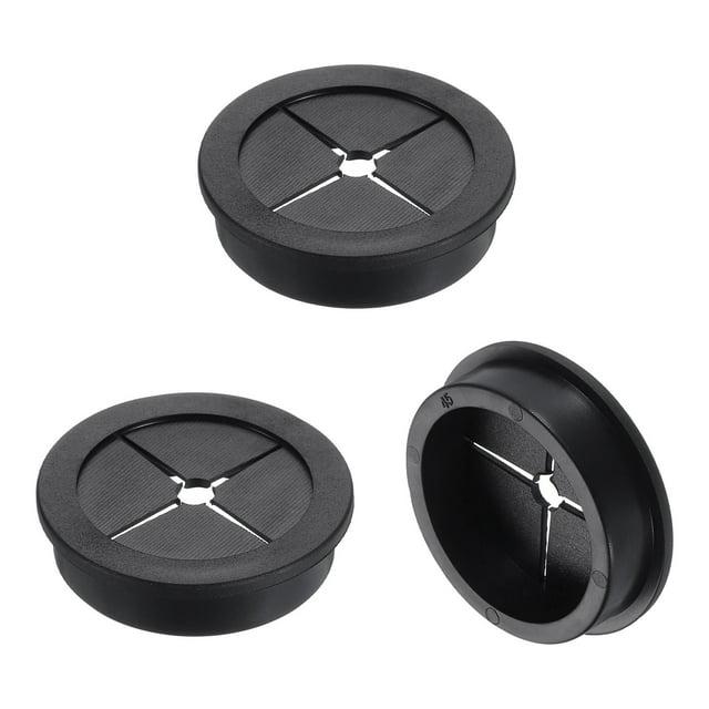 Uxcell 3 Paquete Grommet de Cable, 1 3/4" Pulgadas (45mm) Grommet de Escritorio Flexible