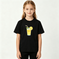 thumbnail image 2 of Cute Lemonade Drink Glass Girls Graphic Tee, Summer Beach 100% Cotton Kids Short Sleeve T-Shirt 4-13Y, 2 of 5