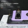 thumbnail image 7 of for Google Pixel 8 Case, 360° Rotatable Ring Holder Kickstand Dual Layer Military-Grade Drop Tested Protection Support Car Holder Mount Magnetic Absorbing Bumper Phone Case, Purple, 7 of 7