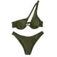 thumbnail image 2 of Traje de baño para mujer, bikini de dos piezas con hombros descubiertos y soporte de acero, color liso, trajes de baño para mujer, conjuntos de bikini para mujer, trajes de baño de bikini para mujer, 2 of 3