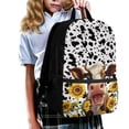 thumbnail image 3 of KUIFORTI Sunflower Funny Cow Kids Schoolbag 17 inch Big Capacity Stationery Daily Necessities Storage Bag Ergonomic Bookbag, 3 of 6
