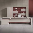 thumbnail image 3 of Drawers Corner Office Desk Storage Monitor Organizers Executive Computer Desks Floor Modern Escritorios De Ordenador Furniture My Lux Decor Round, 3 of 26