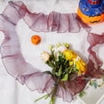 thumbnail image 4 of Organza Ganeen con ribete de volantes, 16 yardas, rojo oxidado, 15 cm de ancho, 4 of 6