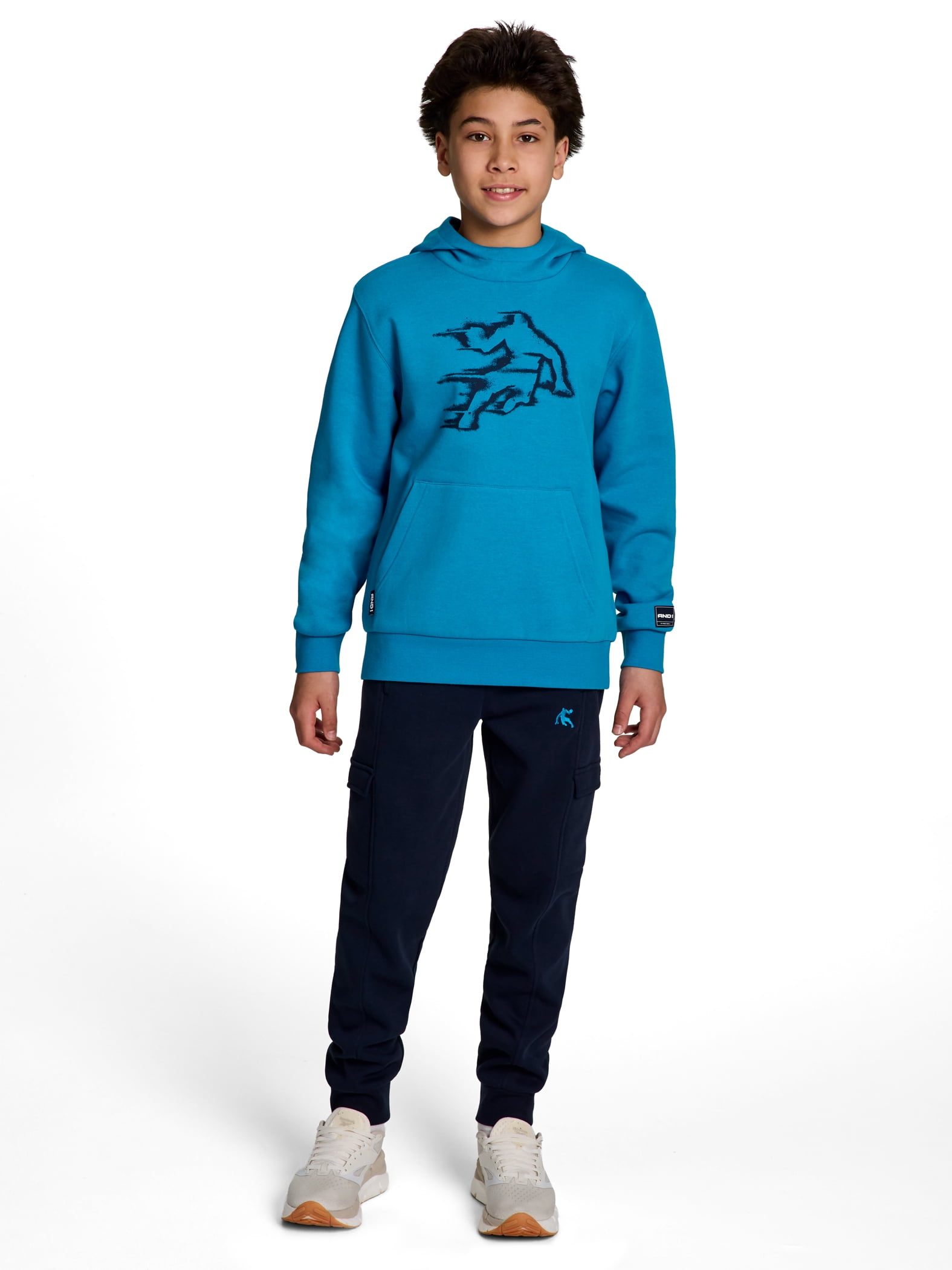 AND1 Boy's Athletic Graphic Fleece Hoodie, Sizes 4-18