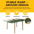 thumbnail image 4 of Rustic Christmas Table Cloths for 3 Foot Rectangle Tables, Snowflake Xmas Christmas Tree Patio Waterproof Elastic Fitted Tablecloths, Washable Rectangular Table Cover for Camping, 4 of 8