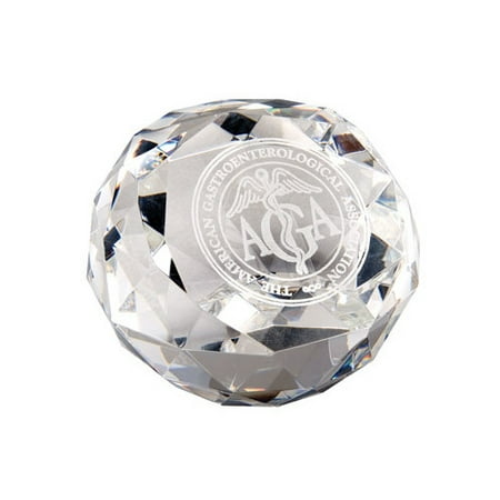 - Chass Diamond Cut Glass Award Paperweight
