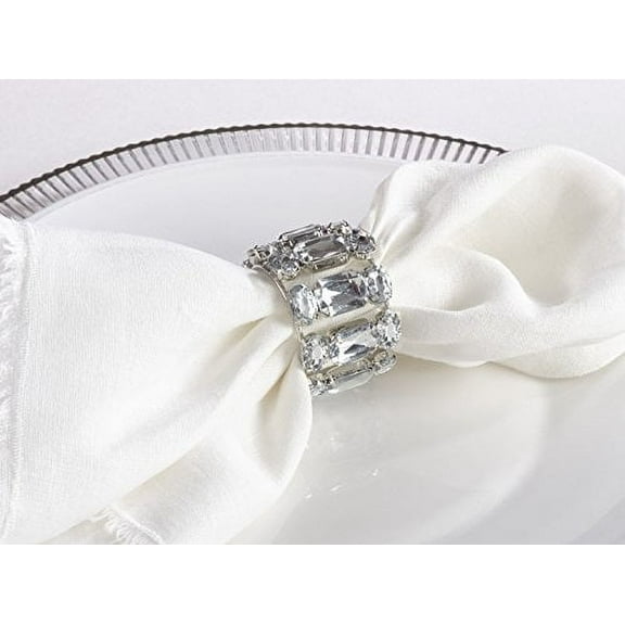 Fennco Styles Modern Round Clear Napkin Ring - Set of 4