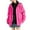 Hot Pink, variant on Women's Cycling Running Jacket Waterproof Women Warm Hooded Outdoor Jacket Women'S Fashion Solid Color Long Sleeve Pocket Zipper Outdoor Waterproof Rain Jackets Windbreaker Coat