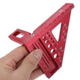 thumbnail image 3 of HOOWIFFY Red Aluminum Alloy Woodworking Angle Ruler for Accurate Measuring and Marking Tools in Carpentry and Projects, 3 of 7