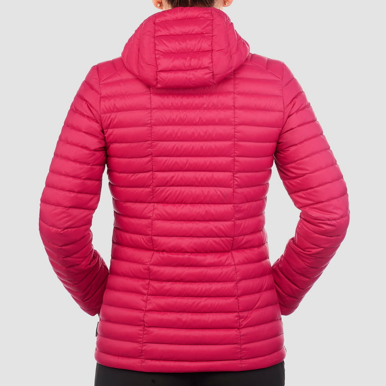 Forclaz Trek 100, 23°F Real Down Packable Puffer Backpacking Jacket, Women's,  Pink, Medium 
