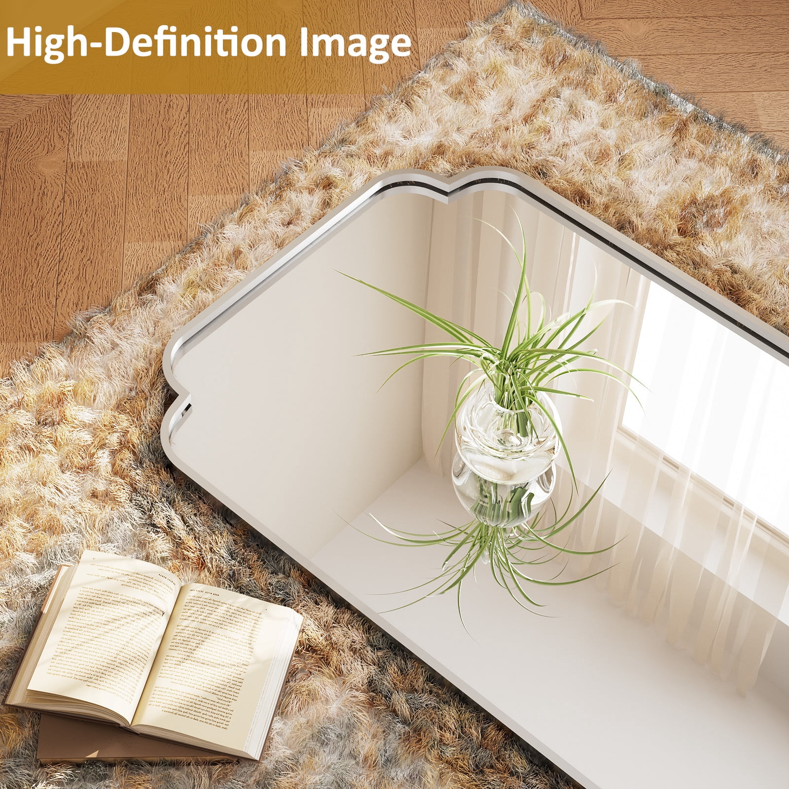 Easy4Home 69"x25" Arched Full Length Mirror Decorative Wall Mounted Mirror with Metal Frame, Silver