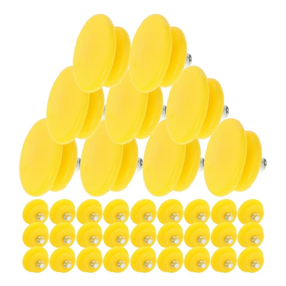 WORGEOUS  50 Pcs Ice Grippers for Shoes and Boots Crampons Hiking Men Yellow