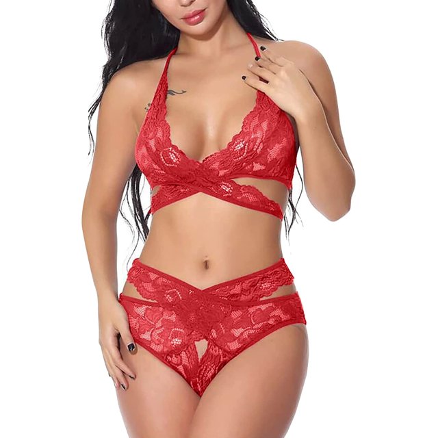 2023 - Mameluco sexy de satén para mujer, con encaje transparente, sin espalda, extremadamente seductor, talla grande RD1. CH RD1. CH Xishao ropa