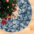 thumbnail image 5 of FMSHPON Beautiful Christmas Snowflake Xmas Christmas Tree Skirt Stand Mat for Holiday Party Decoration Indoor Outdoor 48 inches, 5 of 6