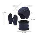 thumbnail image 2 of DcGZvy Women and Men Winter Hat Scarf Gloves Set of 3 Fleece Lined Knit Hat Warm Neck Scarf Gloves for Cold Weather, 2 of 3