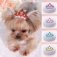 thumbnail image 5 of Glittering Fashion Crown Shape Bows Lightweight Pet Decor Cute Pet Grooming Supplies Pet Hairpins Dog Accessories Pets Hair Clips ROSE RED, 5 of 8