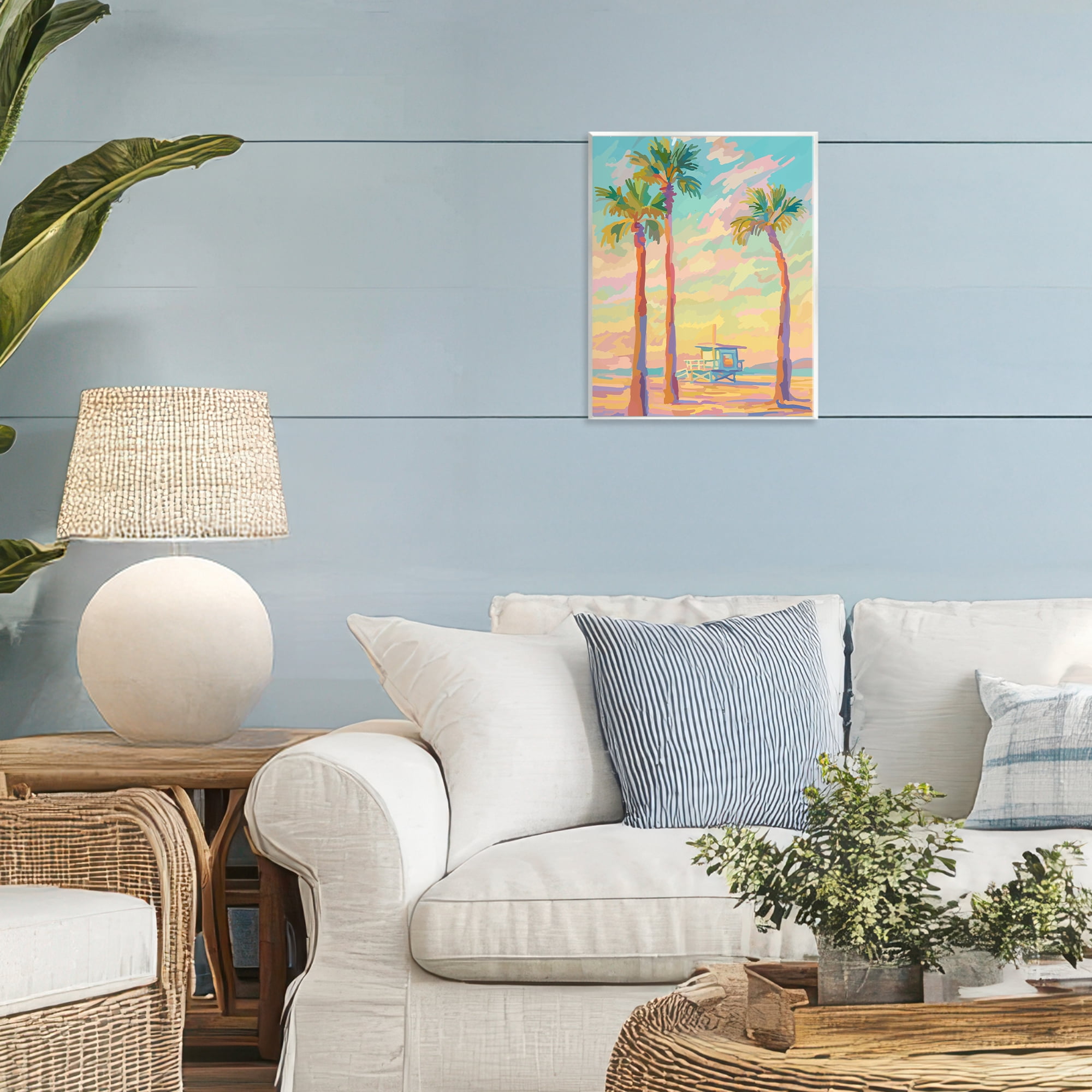 Stupell Industries Beachside Palms Abstraction Wall Plaque Art, design by Amelia Noyes