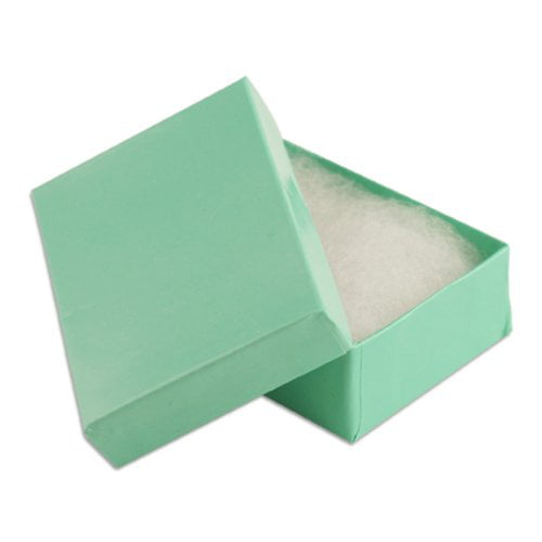 Teal Green Cotton Filled Gift Boxes Jewelry Cardboard Box Lots of 100~200~500 
