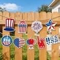 thumbnail image 6 of 10 Pcs 4th of July Ornaments for Tree & Garden Patriotic Wooden Ornaments 250th Anniversary Memorial Day Red White Blue Tree Decorations American Flag Star Hanging Sign Independence Day Decor, 6 of 6