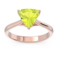 thumbnail image 1 of 2.00 Carat Trillion Cut Peridot Gemstone Latest Designer Ring for Wedding 14K Rose Gold Size 11.5 by Diamond-Capitals, 1 of 7
