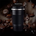 thumbnail image 2 of Tasse à Café à Emporter Contenant Isotherme en Acier Inoxydable – Tasse Thermique à Double Paroi Isolée – Tasse à Café avec Couvercle Étanche, Réutilisable, Noir, 2 of 6