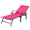Pink, variant on EDX Park Steel Stacking Chaise Lounge Chair for Outdoor Patio, Cyan